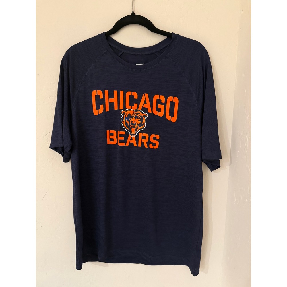 NFL Chicago Bears Mens Large Navy Blue Performance T-Shirt Size Large -NWOT